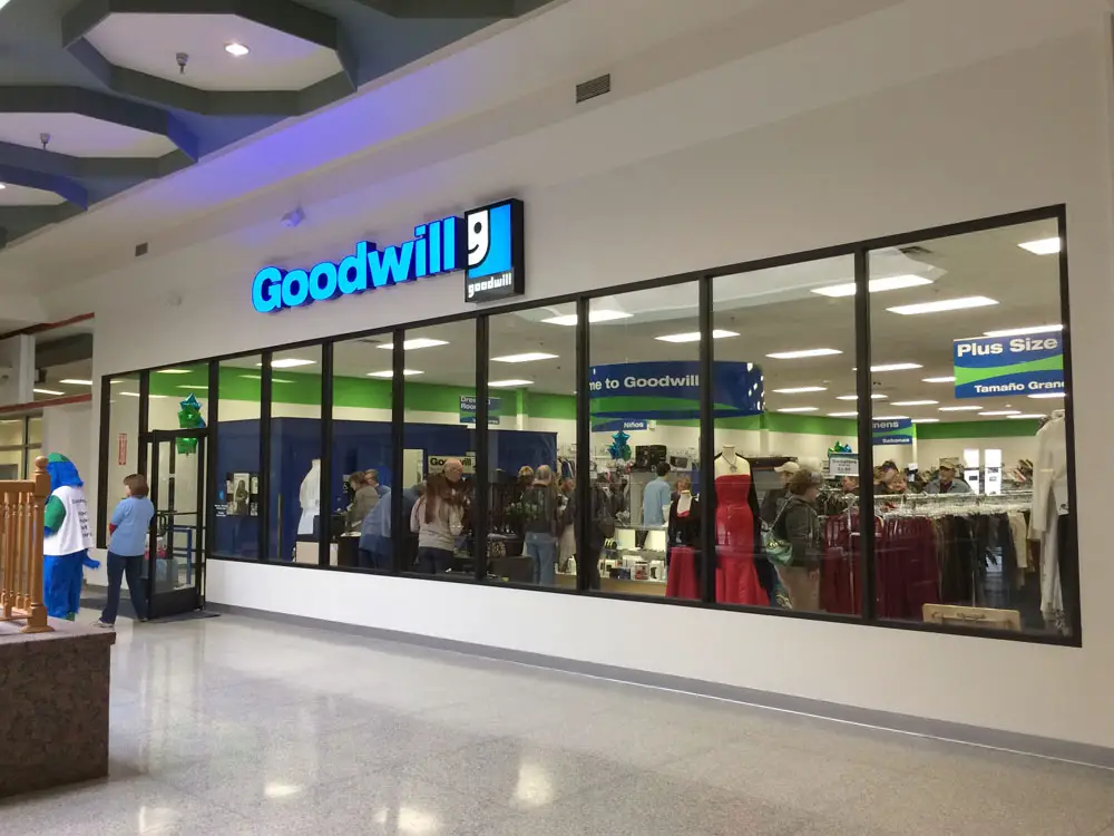A Thrift Store in a shopping mall.