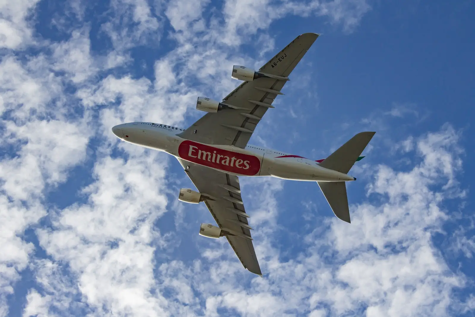 students on emirates flight